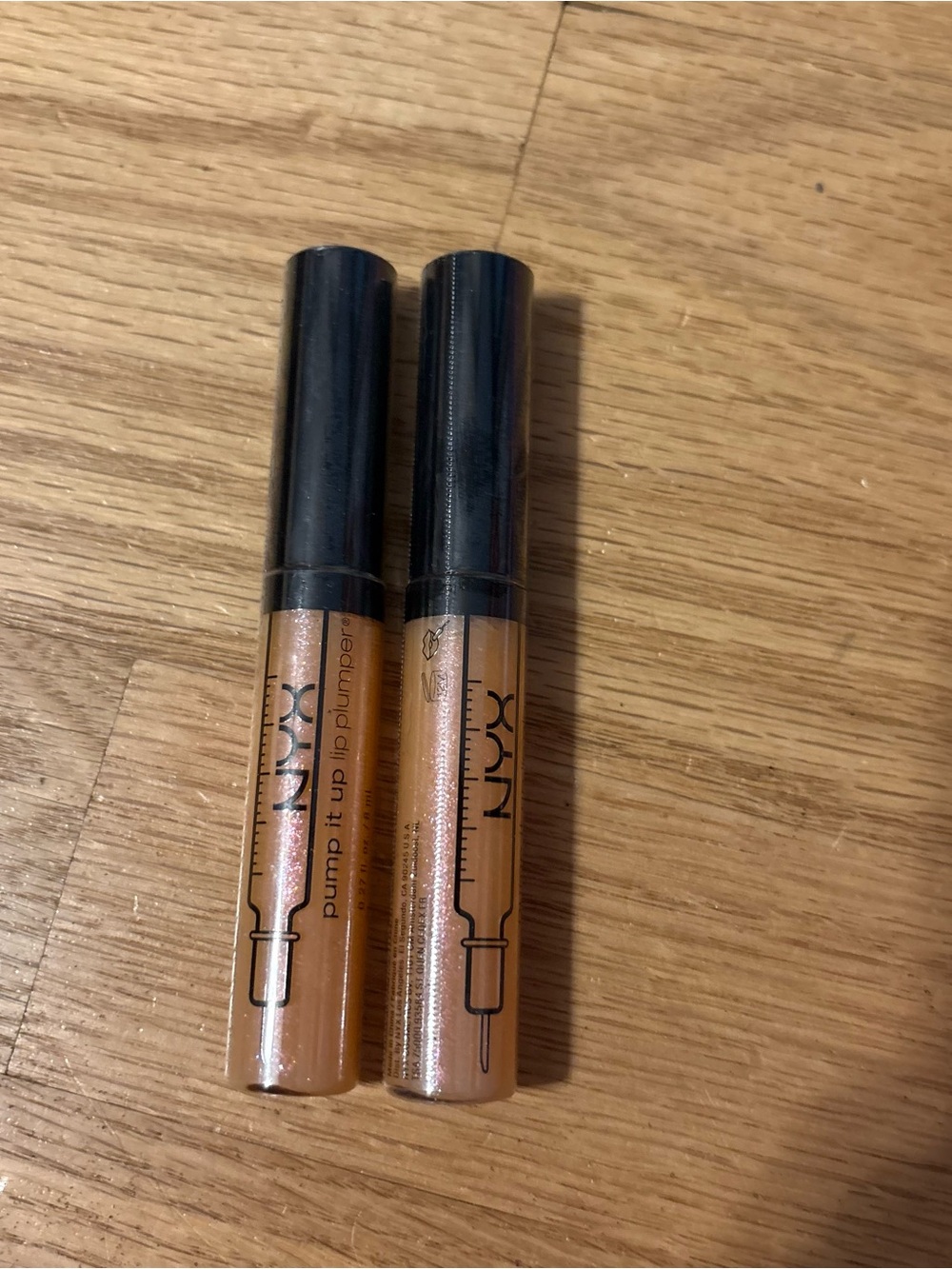 NYX Pump It Up Lip Plumper — Shimmery Caramel Nude (2-Pack) NEW Piu08 Gloss